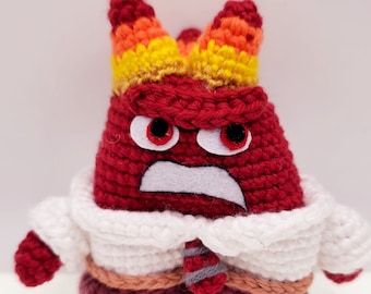 Anger Crochet Pattern – Inside Out Inspired Amigurumi (PDF Pattern)