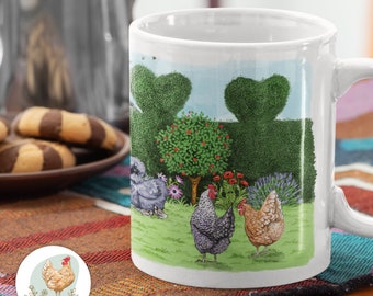 Ceramic Chicken Mug 11oz - &quot;Hidden Hearts Mug&quot;, Love, Valentines Mug, Valentines ideas, Valentines Gifts