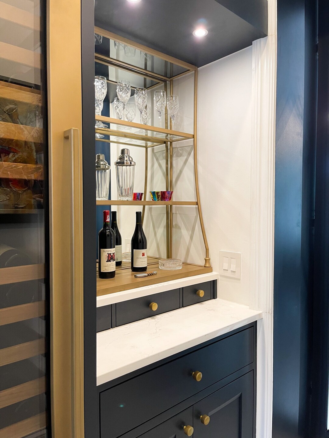 Mono Wall Shelf Gold Metal and Glass Shelf Gold Bar Shelf Etsy