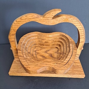 Apple shaped fruit basket