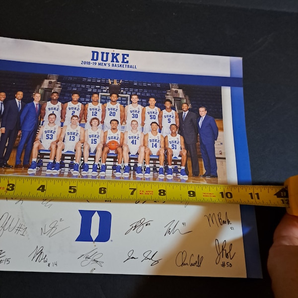 Duke print 2018-19 mens basketball