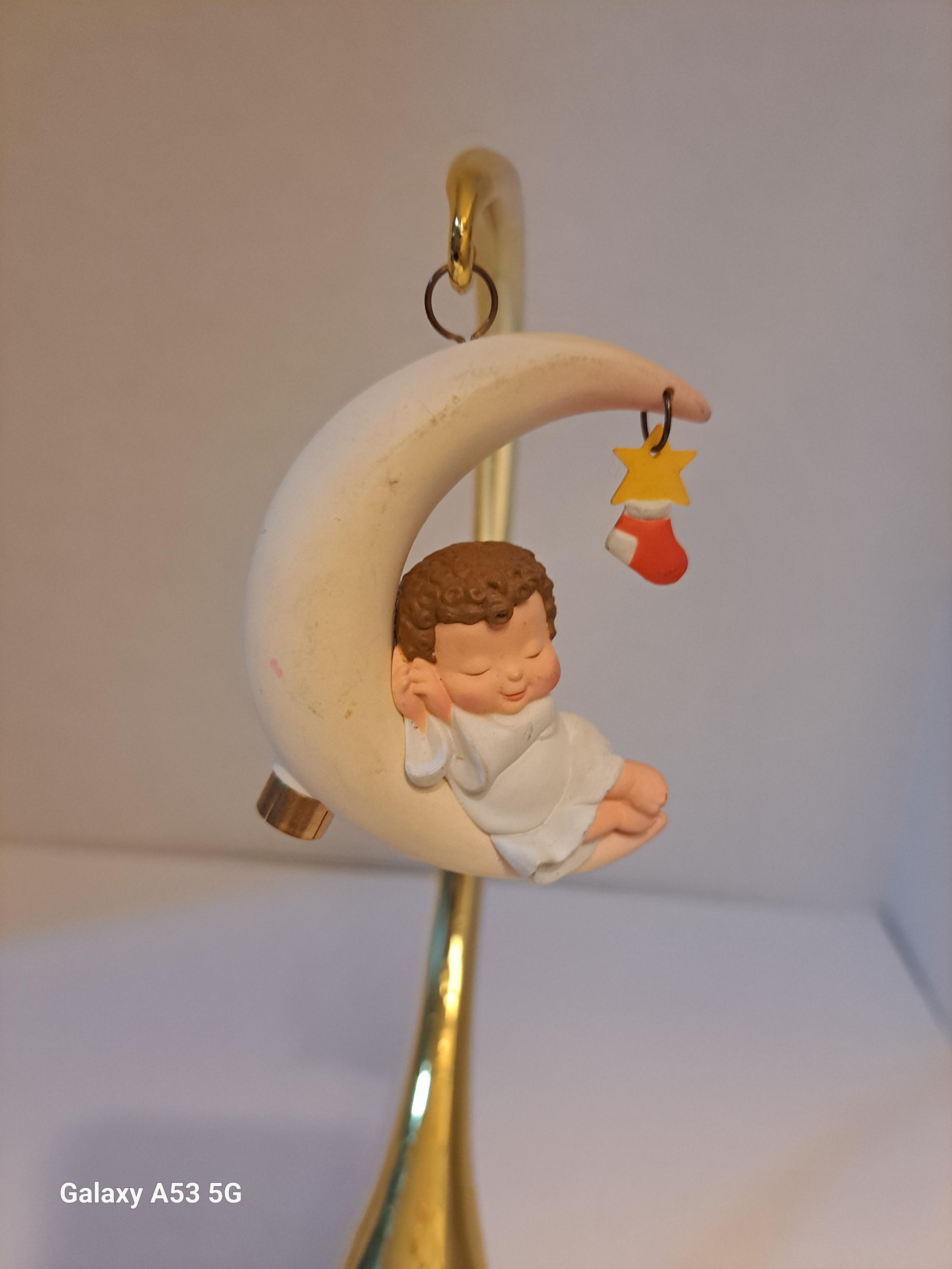 Hallmark sleeping baby on moon Christmas light cover ornament