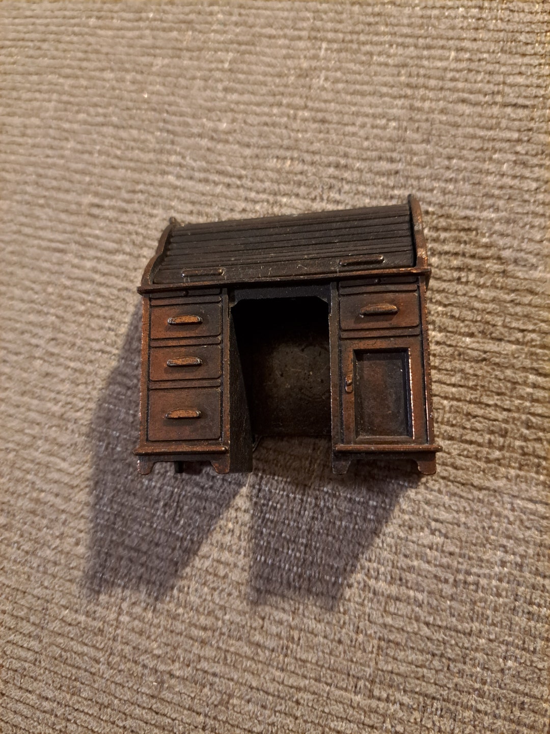 Dollhouse Roll Top Metal Desk Etsy