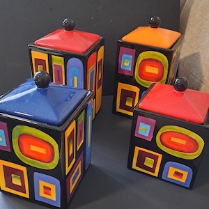 Naylor handpainted canister set