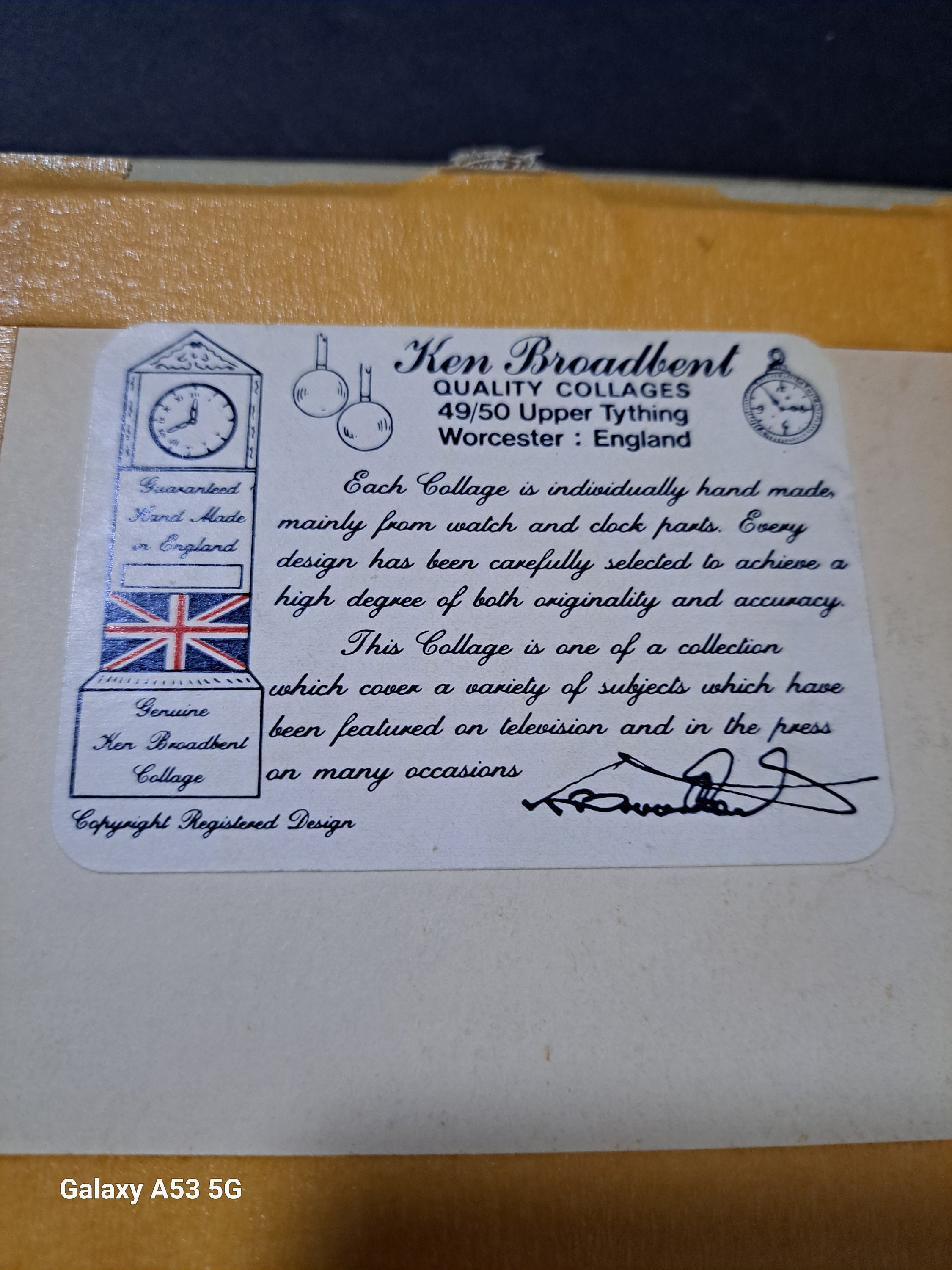 TABLEAU HORLOGE BMW R32 - fait main Angleterre Worcester- Ken Broadbent