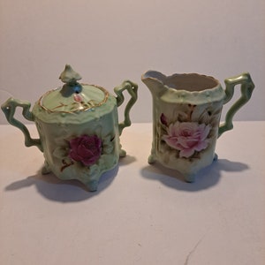 Lefton china cream and sugar bowl