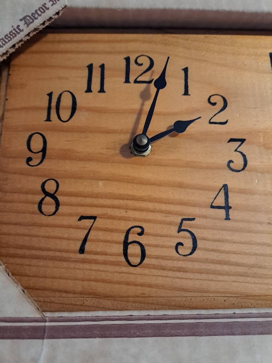 Vintage Wood Clock Etsy
