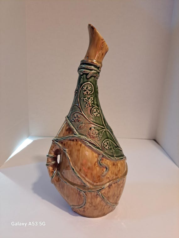 Brown Glazed Pottery Bottle (EA) (UR) Brown Glazed Pottery Bottle (EA) (UR)