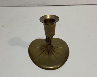 Brass lily pad leaf candle holder
