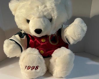 Vintage 1998 team Christmas Teddy Bear