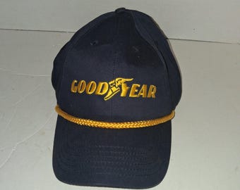 Goodyear Indy 500 Swingster Hat USA Made Navy Rope Snapback