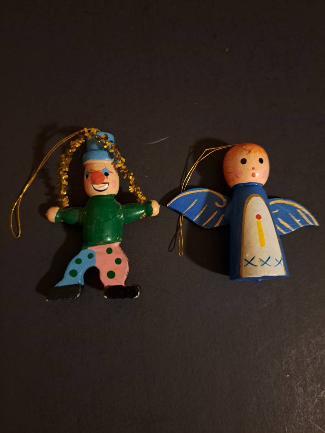 Vintage Wood Ornaments Etsy