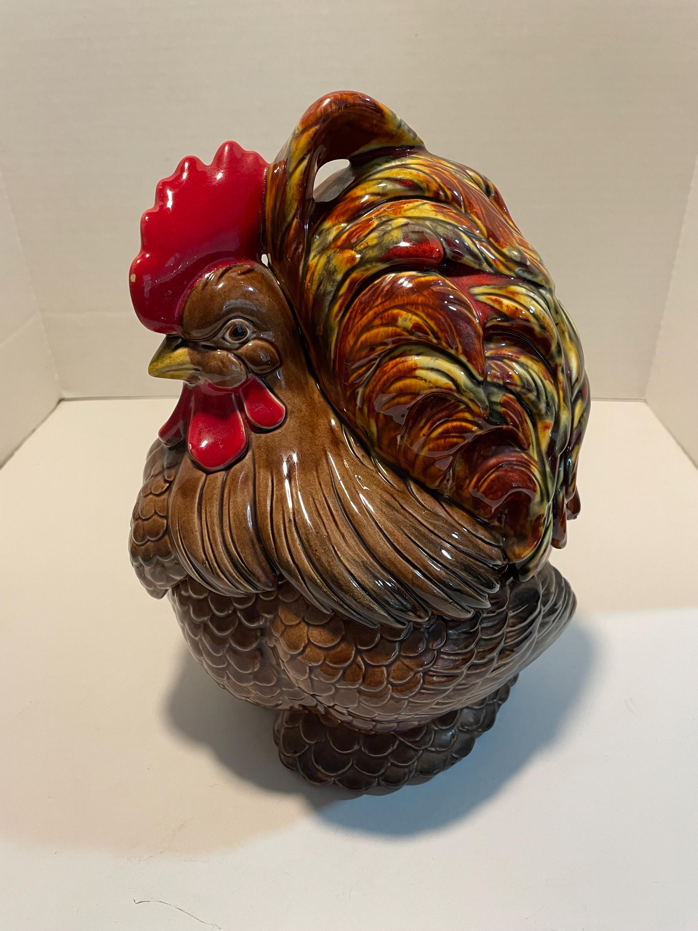 Vintage Atlantic Mold Rooster Cookie Jar - Etsy
