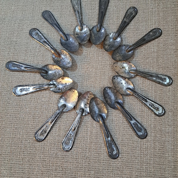 Antique Ice Cream Spoons Etsy