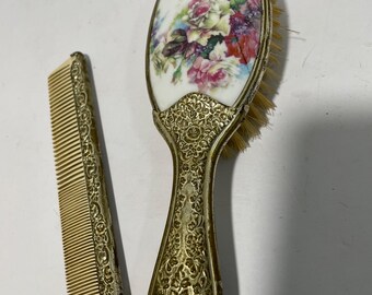 Antique stamped Silver Hairbrush or cloths brush with Floral Design il_340x270.2491139832_lkkb.jpg main image 2