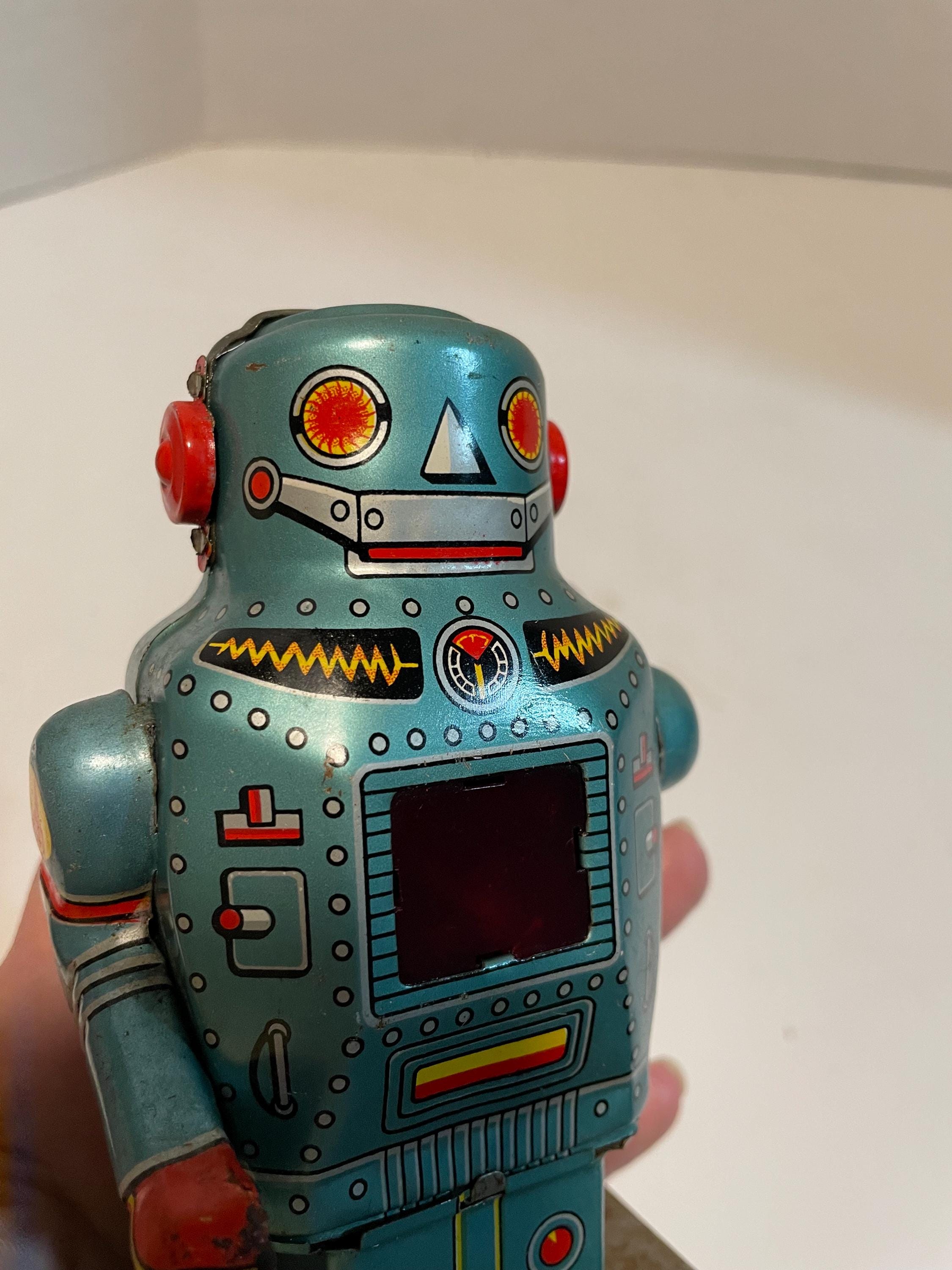 Vintage Japan Mighty Robot Noguchi Wind up Tin Toy - Etsy