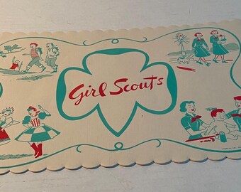 Vintage 60s Girl Scout placemats
