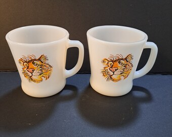 Fire King Exxon Mug Set - Etsy