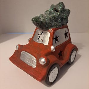 Jeep Christmas votive candle holder