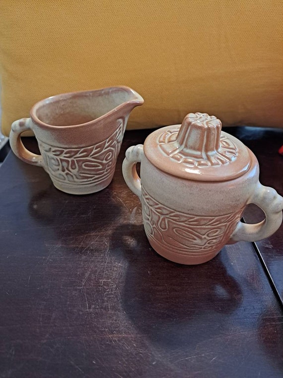 Frankoma 7A Sugar and Creamer Containers Etsy
