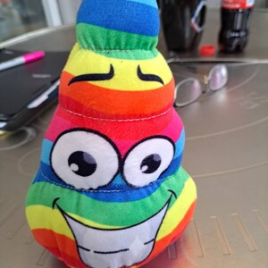 Rainbow poop emoji plush online