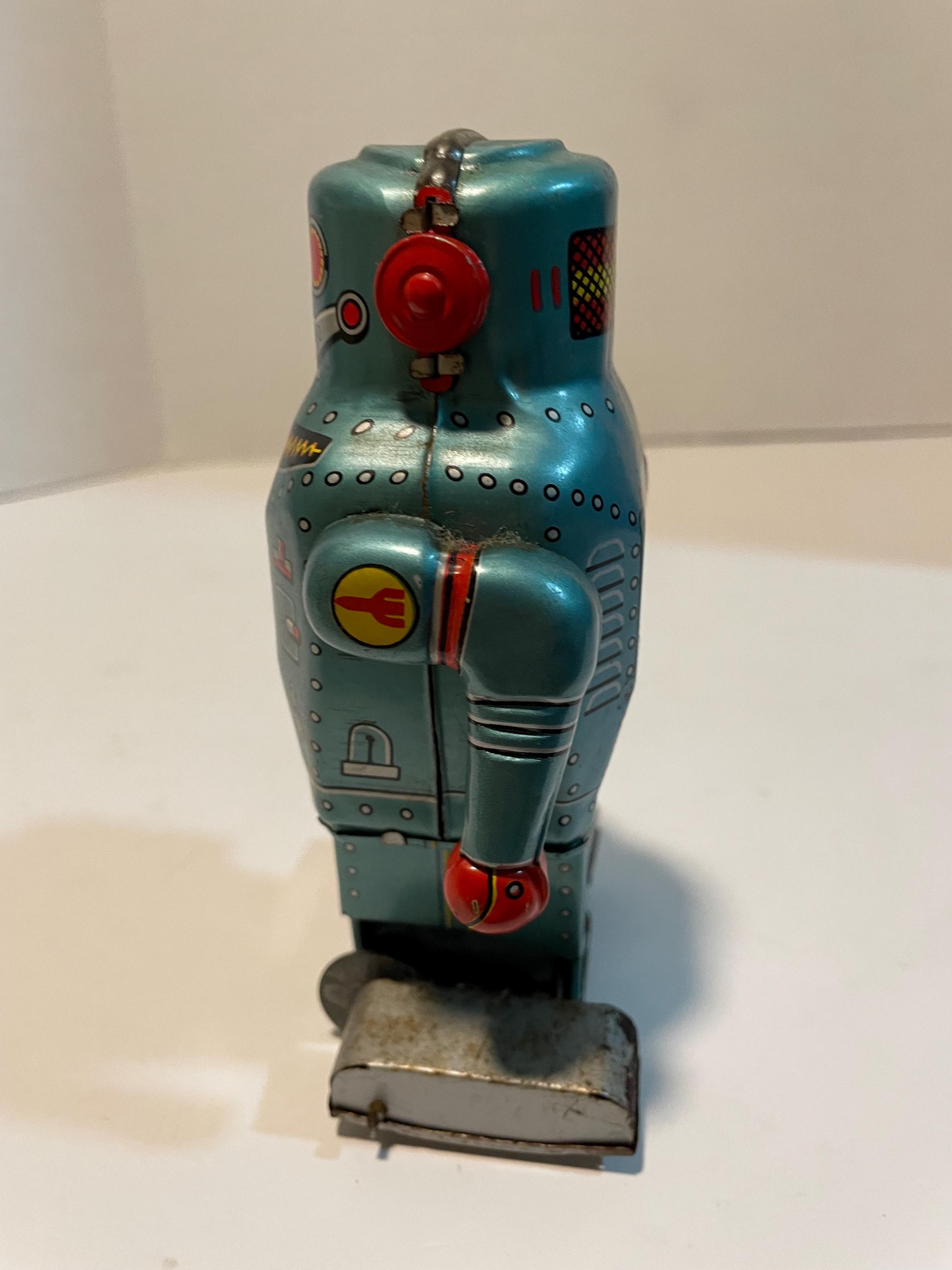 Vintage Japan Mighty Robot Noguchi Wind up Tin Toy - Etsy