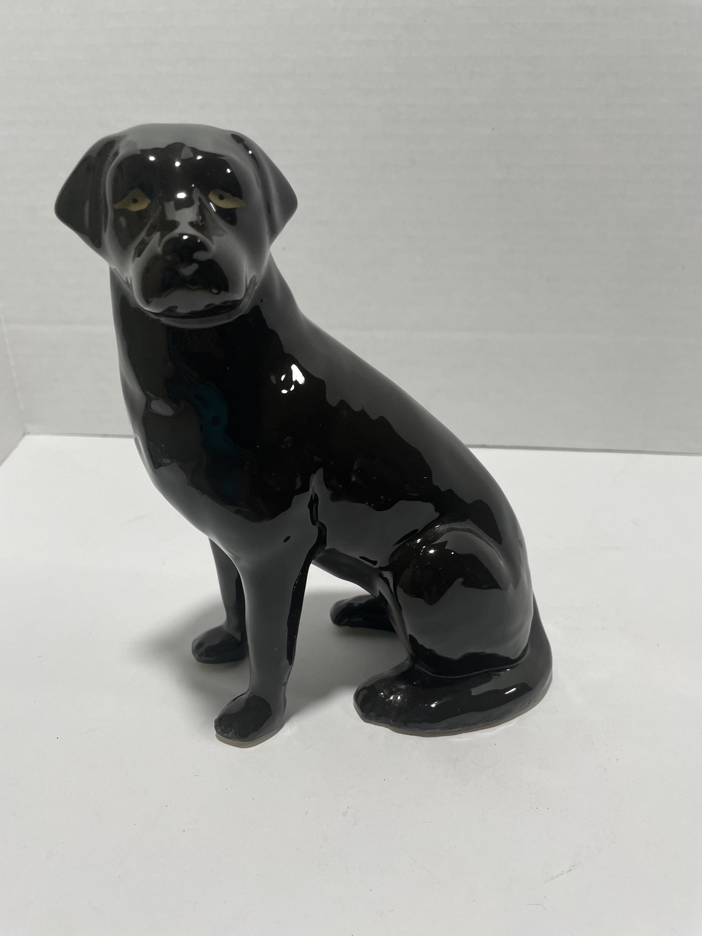 【新品未使用品】LGB BEWARE OF THE DOG タンク　初期 Black Lab Ceramic Dog Figurine - Etsy