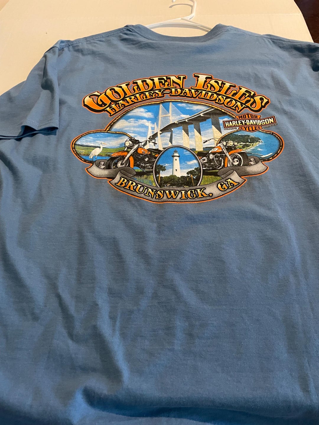 XL Brunswick Ga, Harley Davidson Tshirt - Etsy