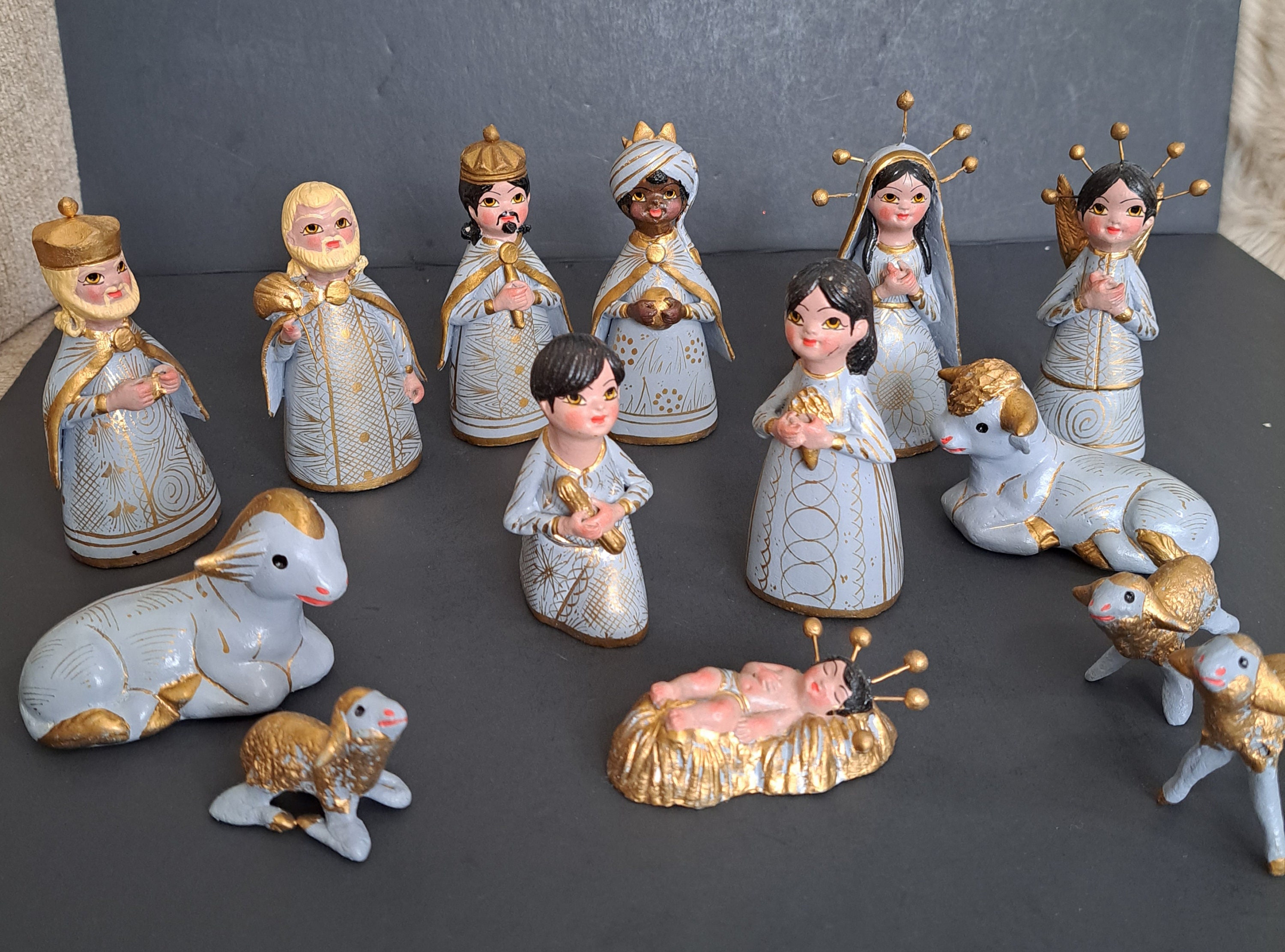 Vintage Mexican Nativity Set Etsy