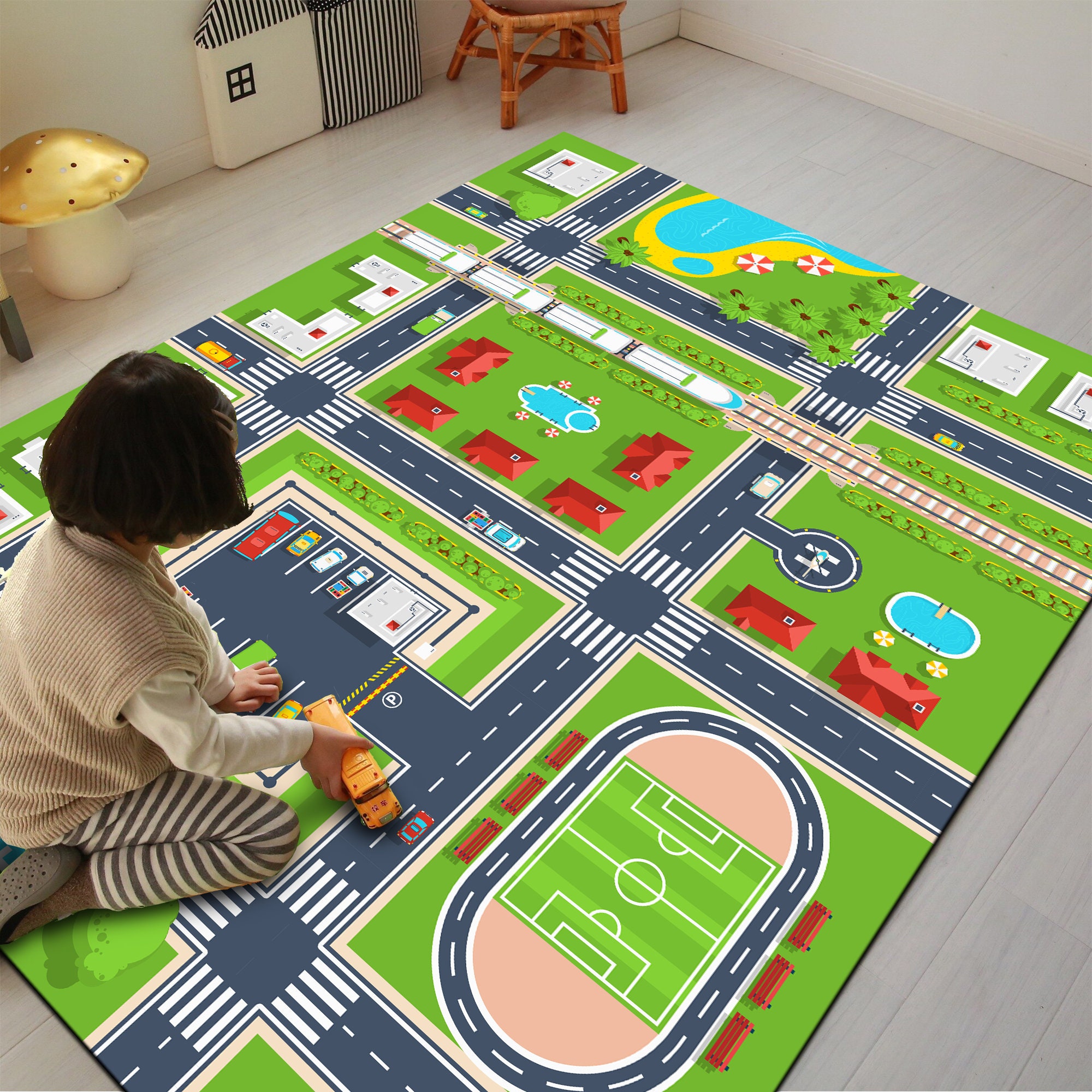Roads Kids Playroom 315 Road Map Rugs Cars Road Rug Room Etsy Australia