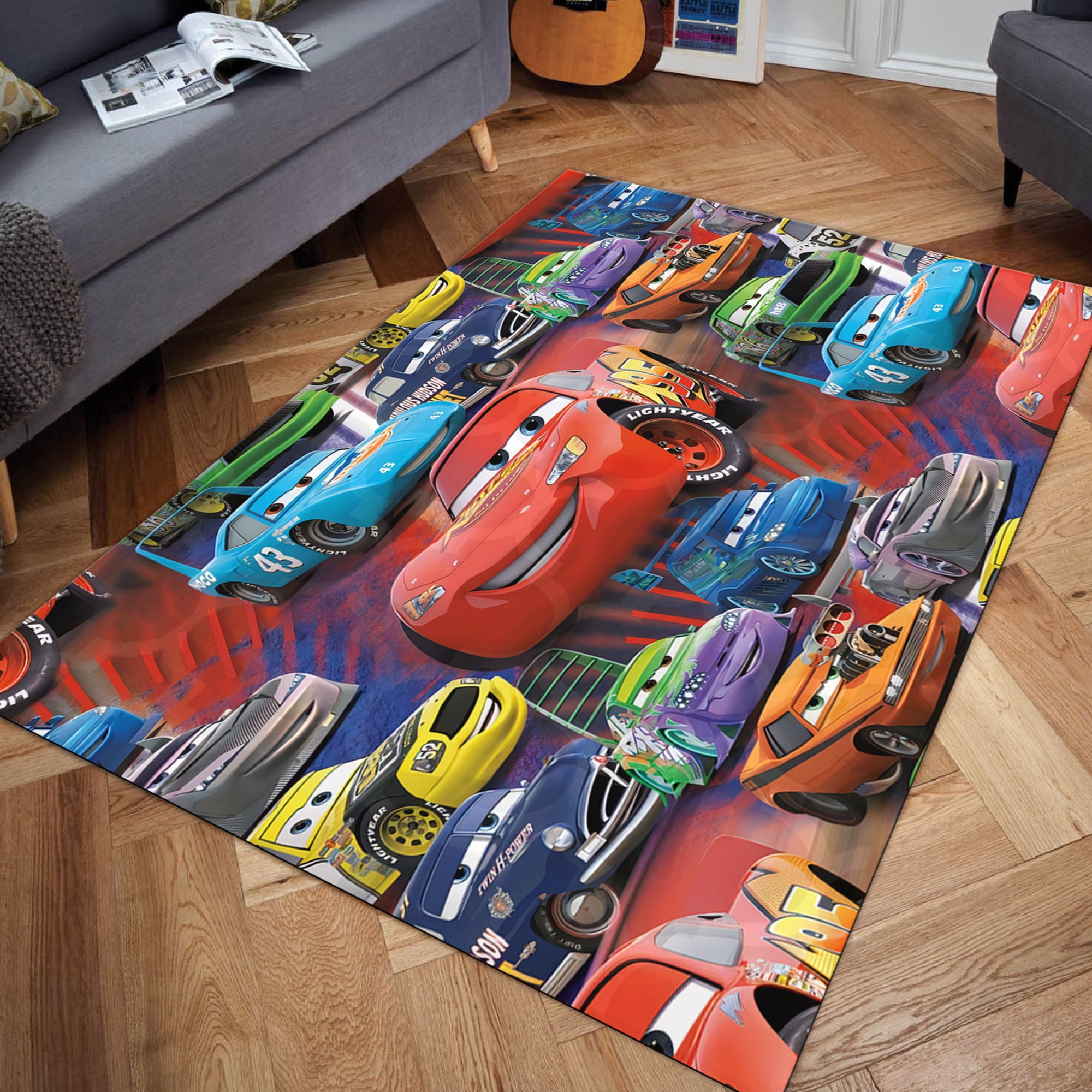 Lightning Mcqueen Rug 380 Modern Rug Rug for Kids Room Etsy