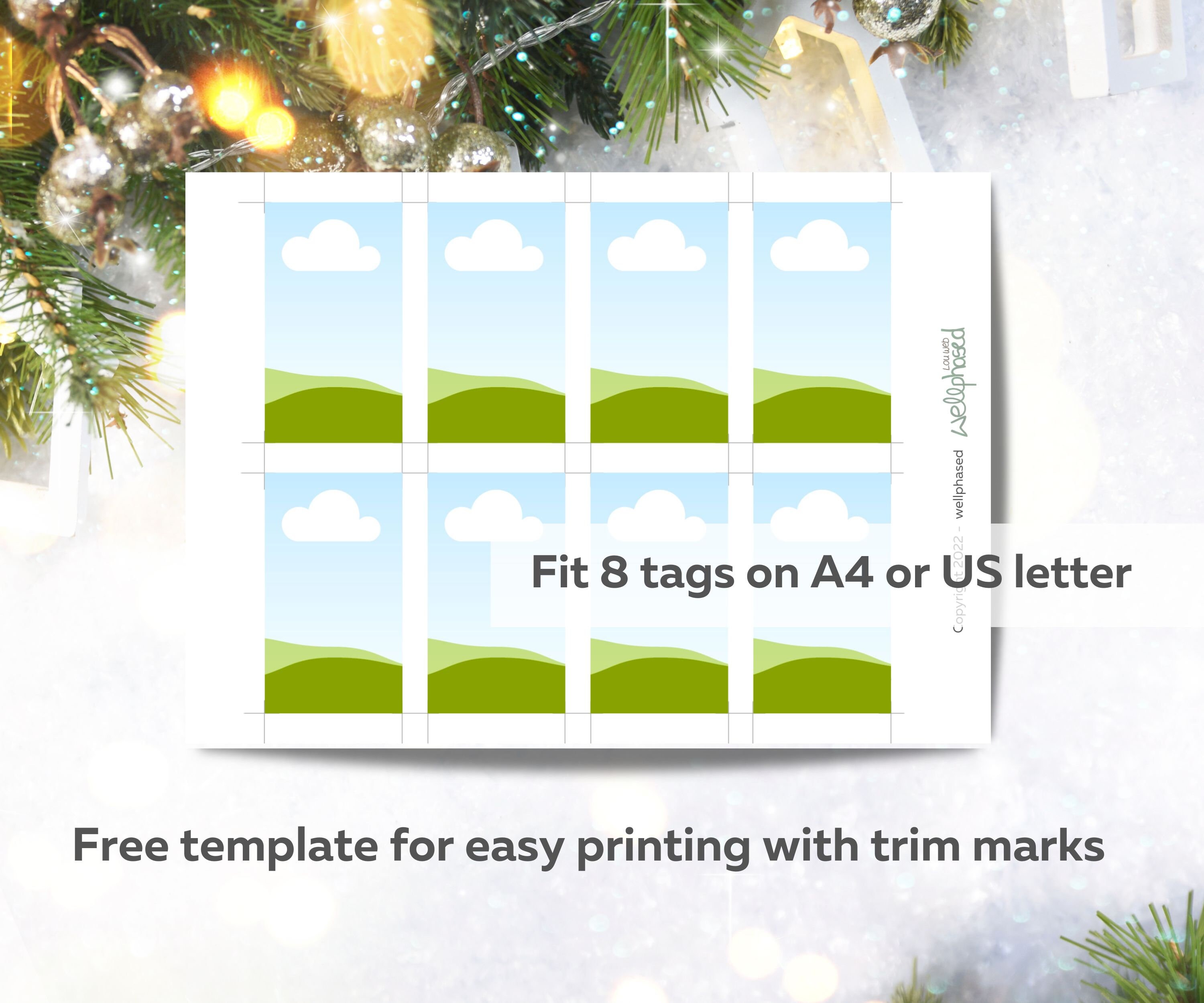 Printable Christmas Tag With Photo, Photo Gift Tag, DIY Gift Tag ...