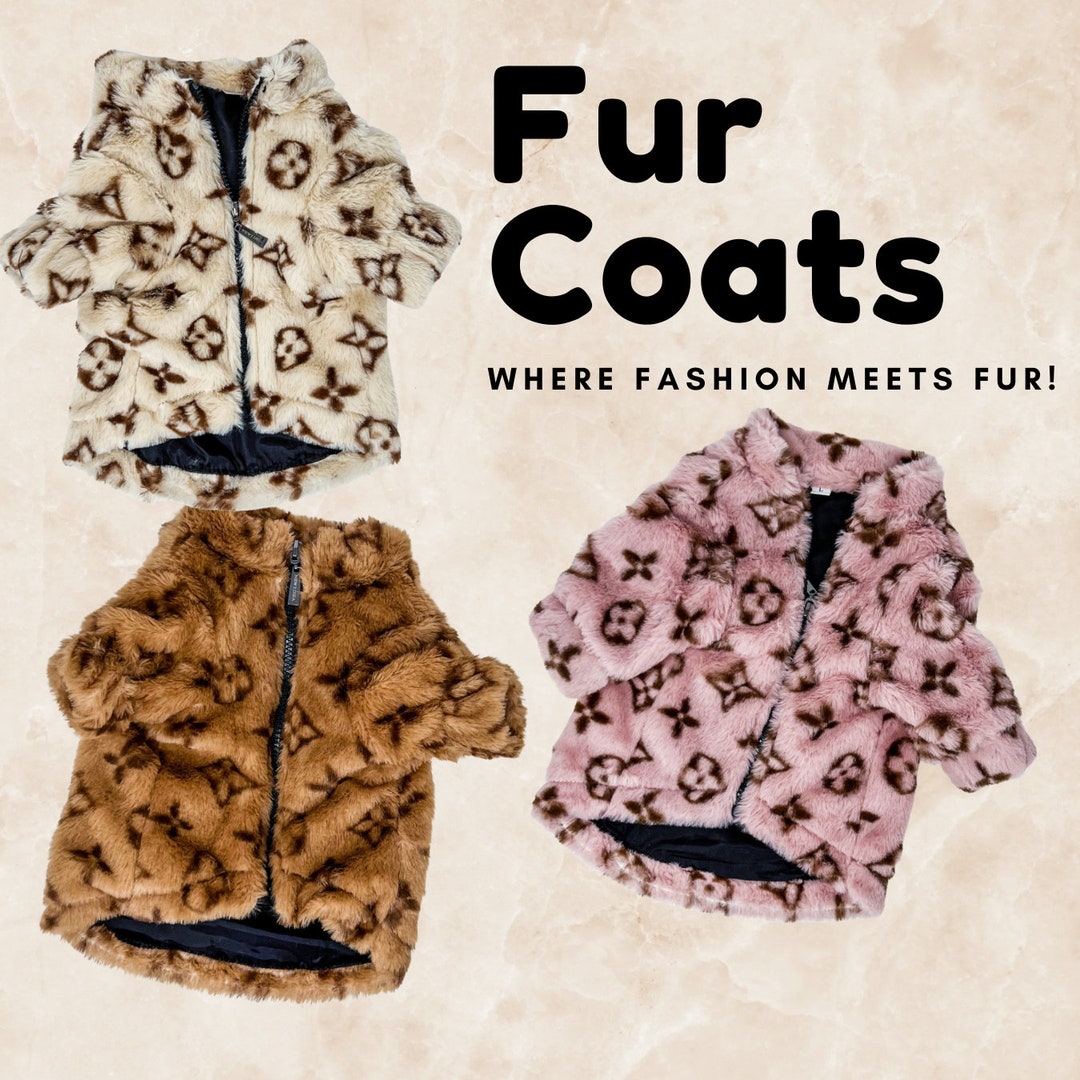 Fur Coat for Pets Jacket Dog and Cat Fashion Etsy Australia