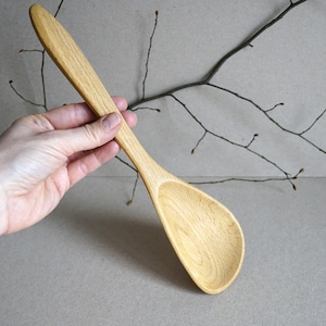 Universal wooden spoon, Wooden ladle, Carving serving utensils, Flat wooden ladle, Handmade wooden spoon for serving