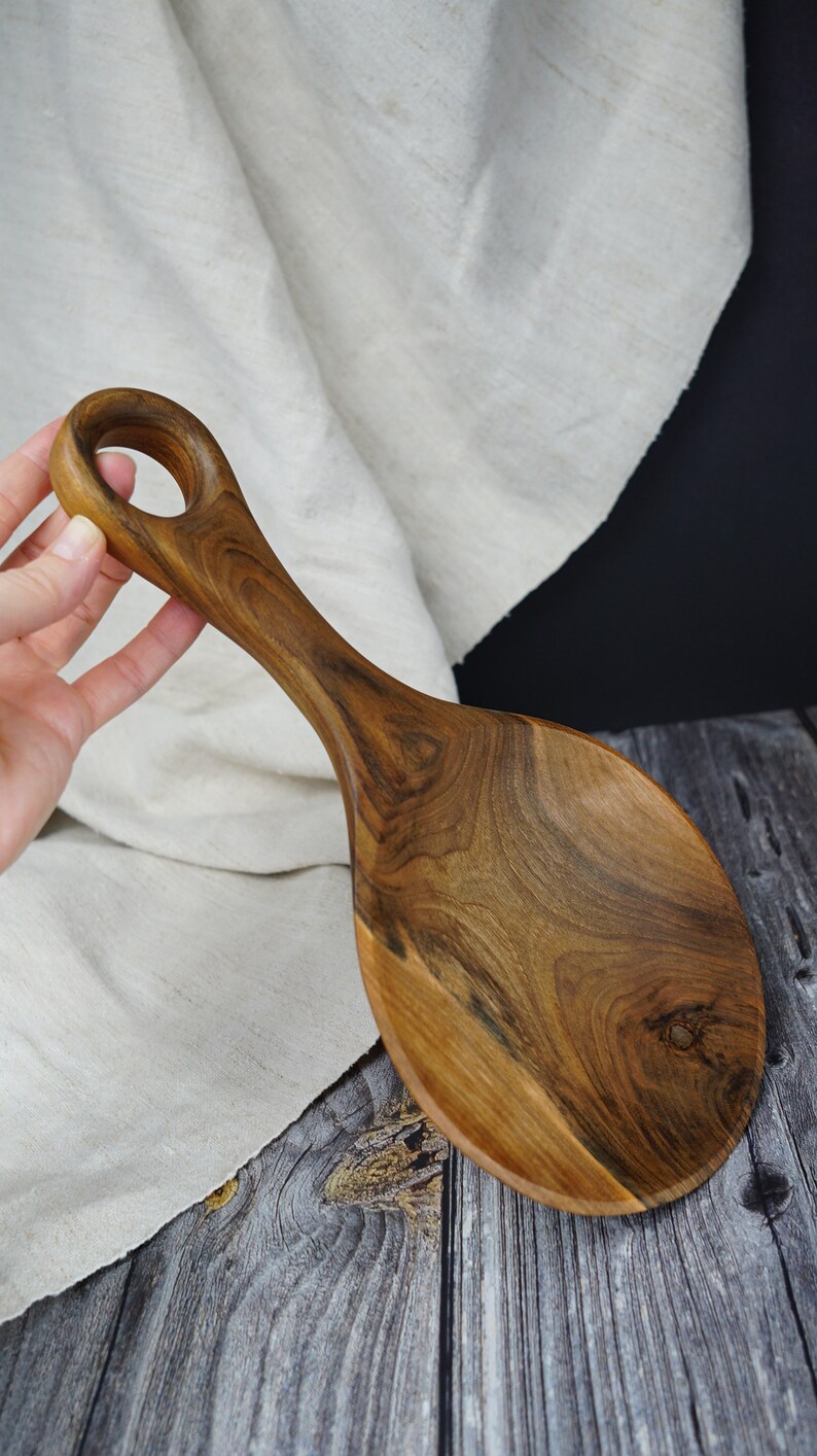 Large Wooden Serving Spoon, Serving Board, Carving Serving Utensils
