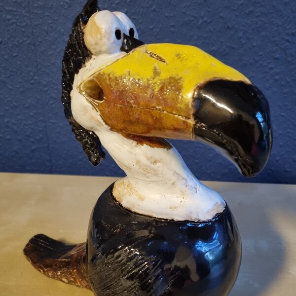 Toucan résistant au gel, oiseau, céramique, résistant au gel, cadeau, décoration, piquet de jardin, décoration de jardin, fait main, fait main, toucan, oiseau