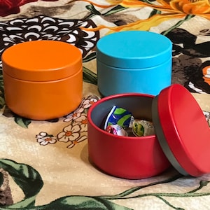 Cute multi-purpose metal box, tin box with vivid colors, tin container, gift box