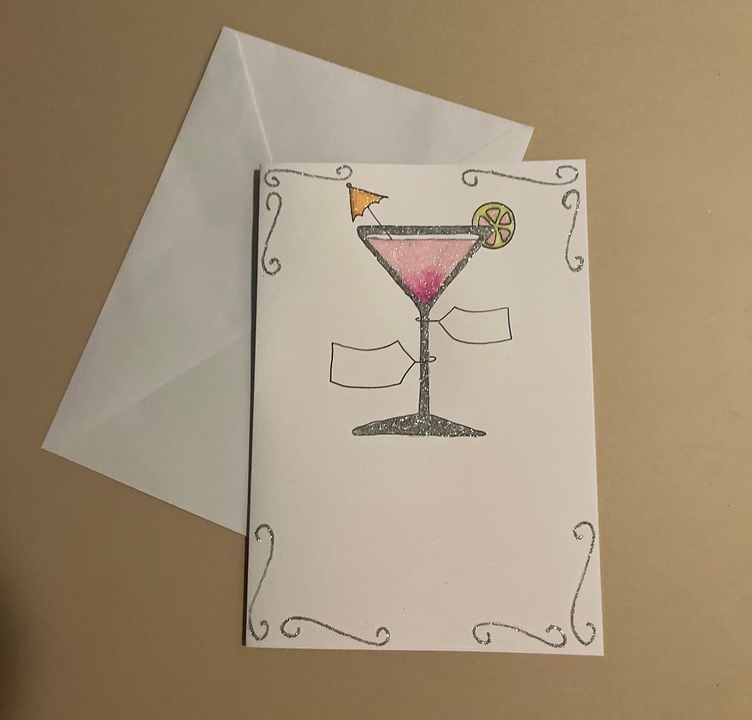 Personalised Martini Card Etsy