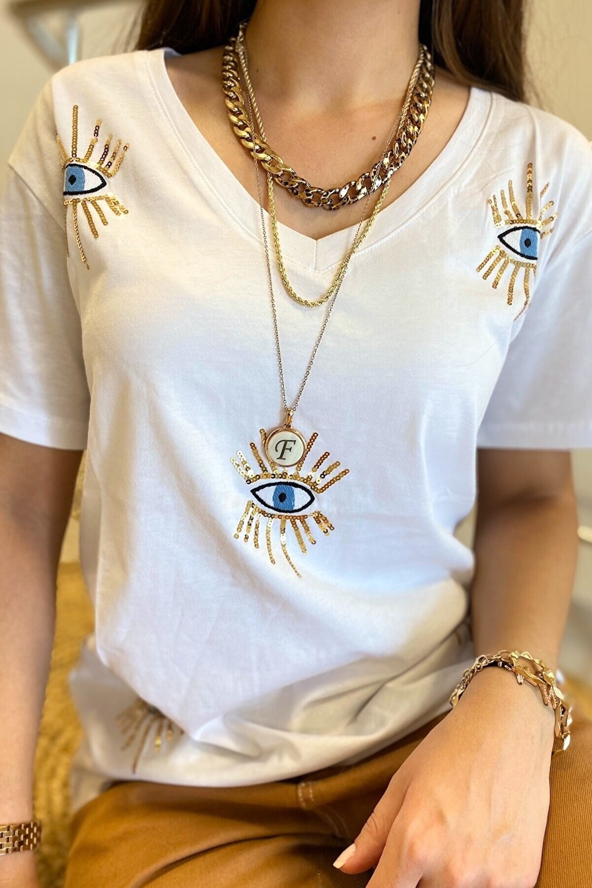 Women Evil Eye Tshirt, Evil Eye Shirt, Women Clothing, Evil Eye Sequin