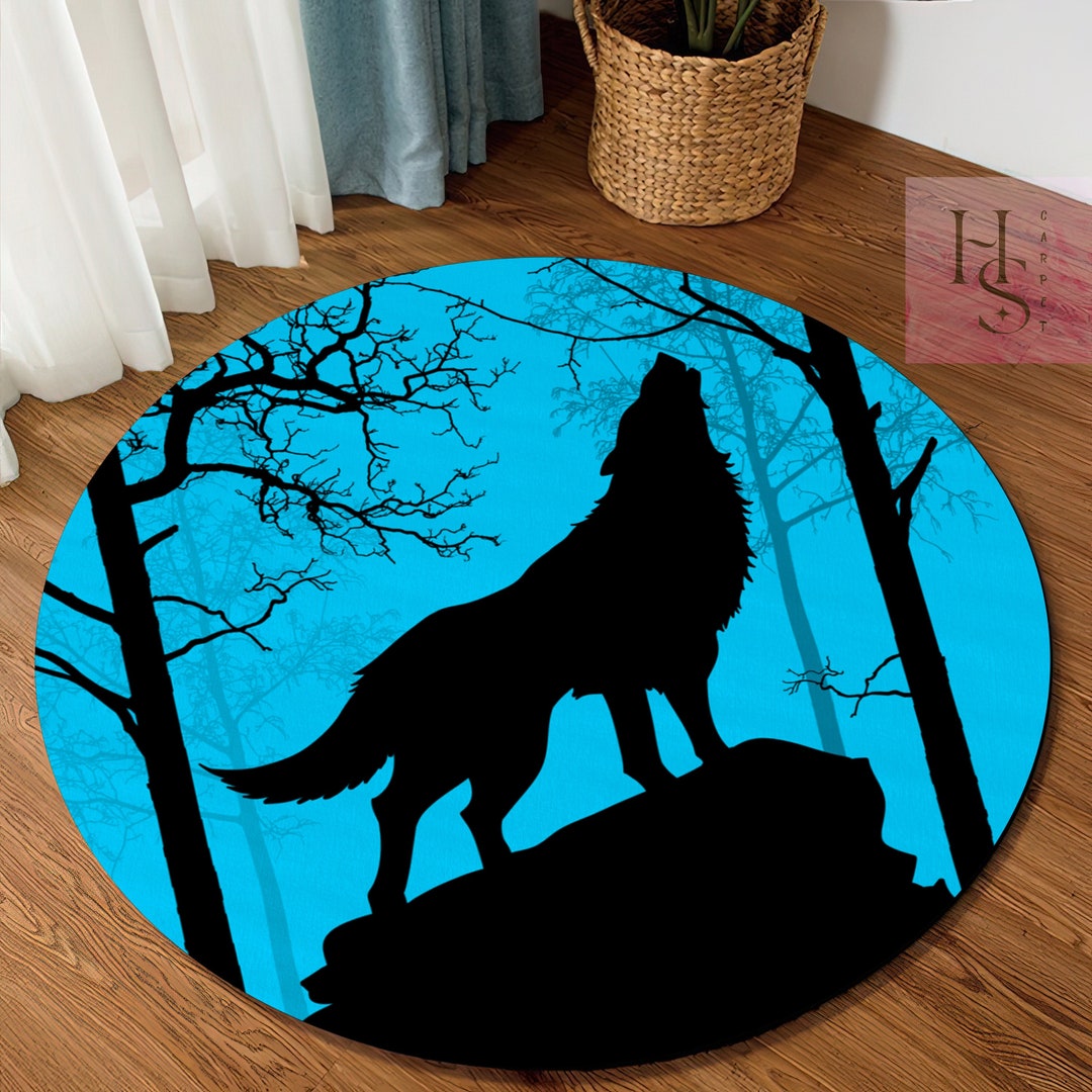 Huge 3D Wolf Rug Wolf Rug Wolf Carpet Wolf Area Rug Wolf Etsy