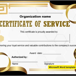 11 Years Loyalty Appreciation Award • Modern Editable Microsoft word template | Certificate of service |  Landscape
