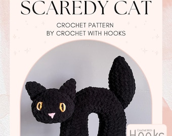 Patrón de crochet de gato asustadizo: Amigurumi de Halloween (Descarga digital)