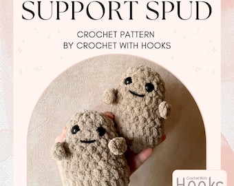 Patrón de patata de apoyo - Patrón de patata de crochet - Patrón de crochet - Patata positiva - Patata de apoyo emocional