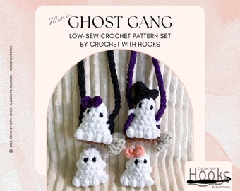 Handmade Crochet Specter Keychain Decoration Stylish Halloween Handwoven Keyring Pendant Elegant Bag And Car Accessory