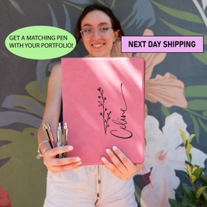 Personalized Vegan Leather Padfolio: Custom Engraved Portfolio