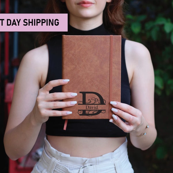 Customized Leather Journal, Personalized Leather Journal, Journal with Name, Personalized Notebook, Personalized Diary, Travel Size,Mom gift