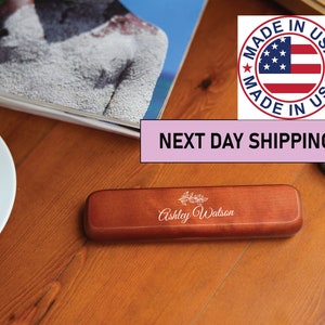 Personalized, Pen Set Box, Personalized Rosewood Pen Case, Exotic Natural Set Engraving, Monogrammed, gift, deal for dads, Mother day gift