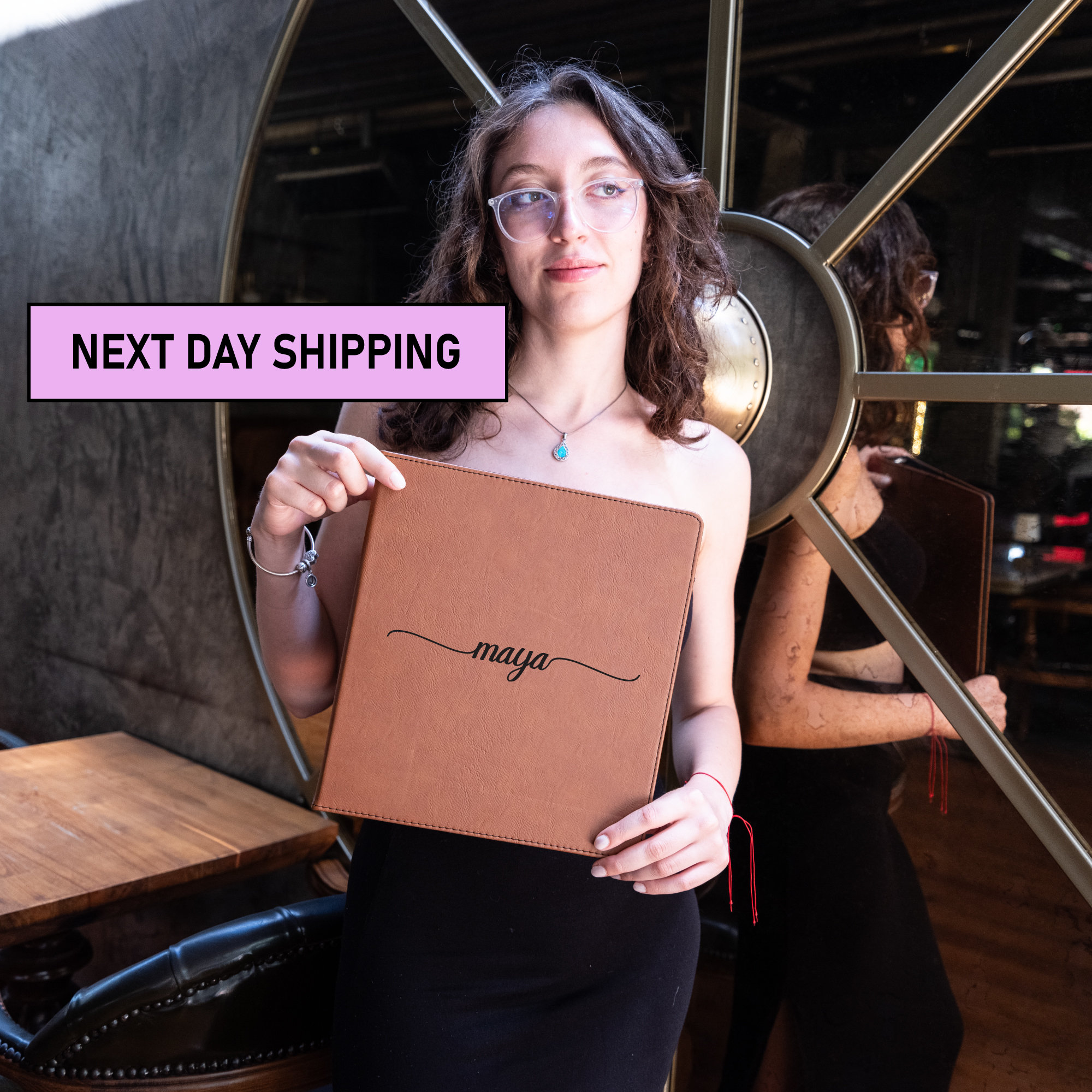 Personalized Vegan Leather 3-Ring Binder: Engraved Wedding Planner