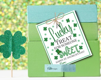 St. Patrick's Day Treat Tags, Kids St. Patrick's Day Card, Printable Gift Tag