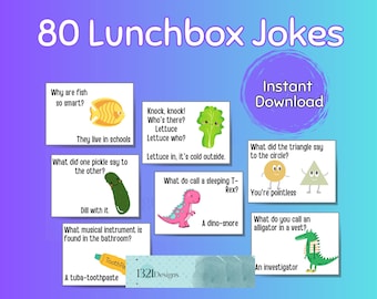 Lunchbox Jokes for Kids: 80 Printable Note Cards (PDF)